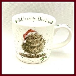 Royal Worcester Christmas Owl Mug